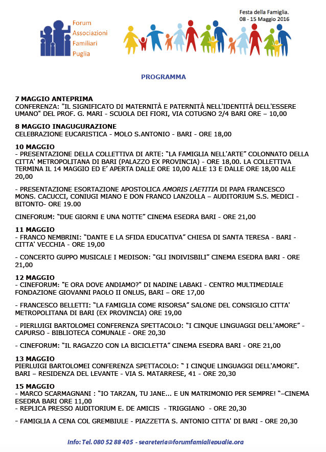 Programma della manifestazione