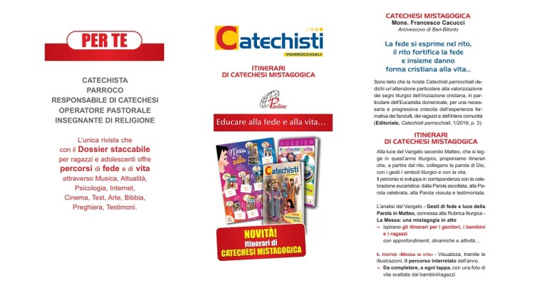 Catechesi mistagogica in "Catechisti parrocchiali"