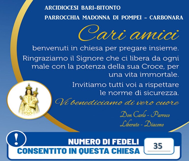 Messaggio alla Comunità parrocchiale circa la riapertura alle Celebrazioni con il Popolo
