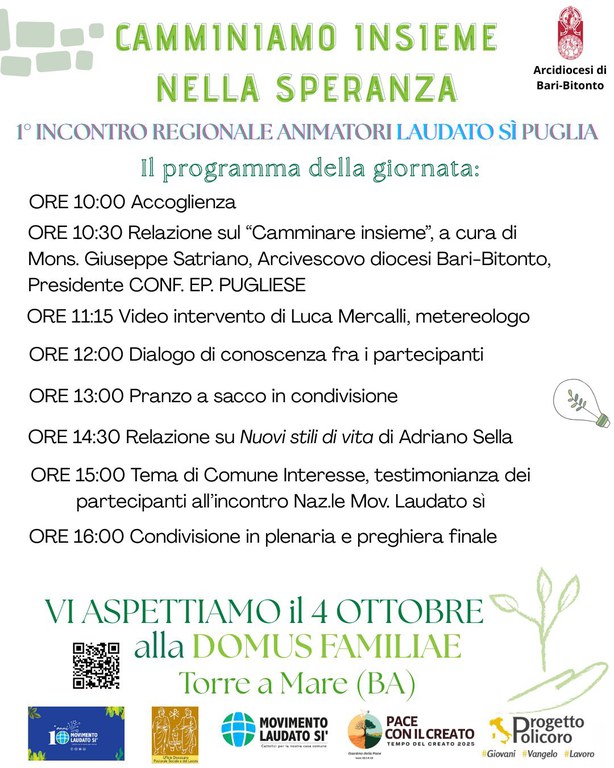 1° Incontro Regionale Animatori "Laudato si'" Puglia