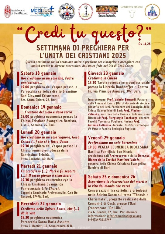 “Credi tu questo?” (Gv 11,26)