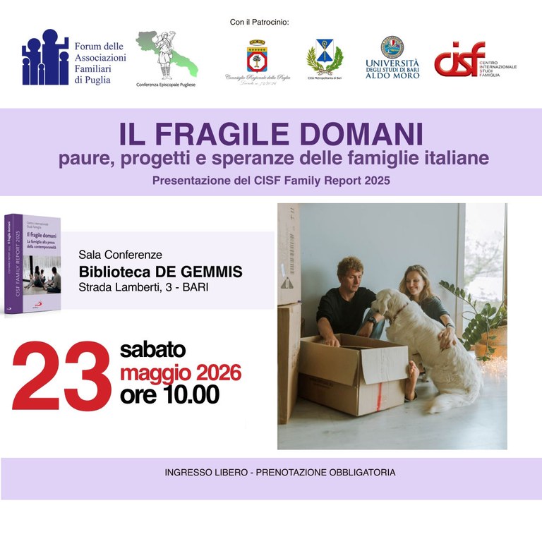 “Il fragile domani. Paure, progetti e speranze delle famiglie italiane”