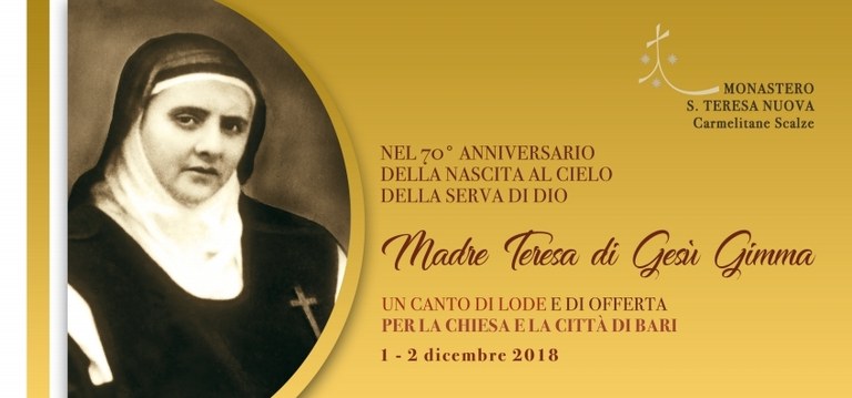 Anniversario Madre Teresa di Gesù Gimma