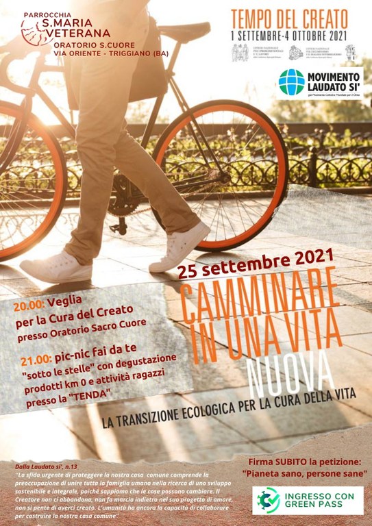 Camminare in una vita nuova. La transizione ecologica per una nuova vita