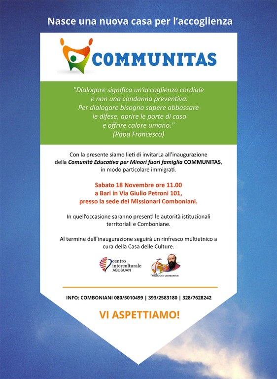Communitas, nuova casa per l’accoglienza