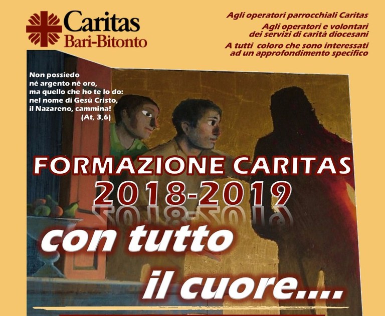 "Con tutto il cuore" Formazione Caritas 2018-2019