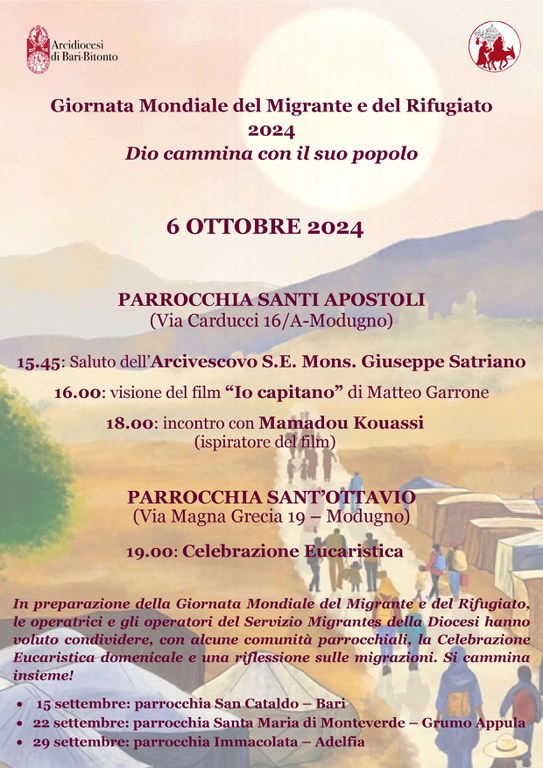 Giornata Mondiale del Migrante e del Rifugiato 2024