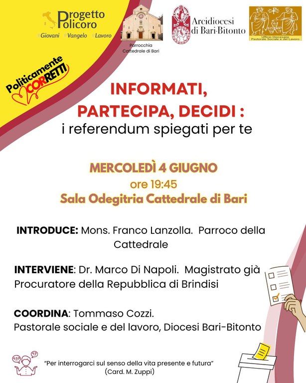 Informati, partecipa, decidi: i referendum spiegati per te