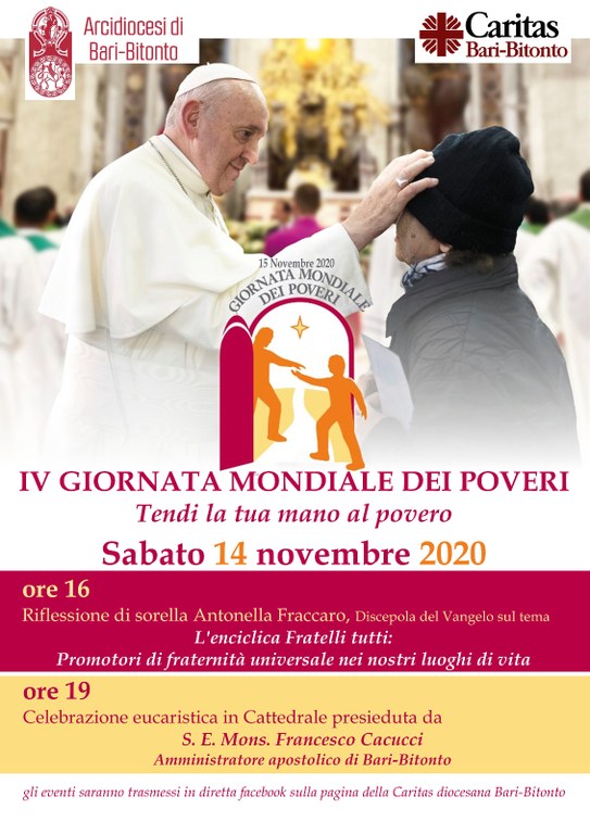 IV Giornata Mondiale dei Poveri – 15 novembre 2020
