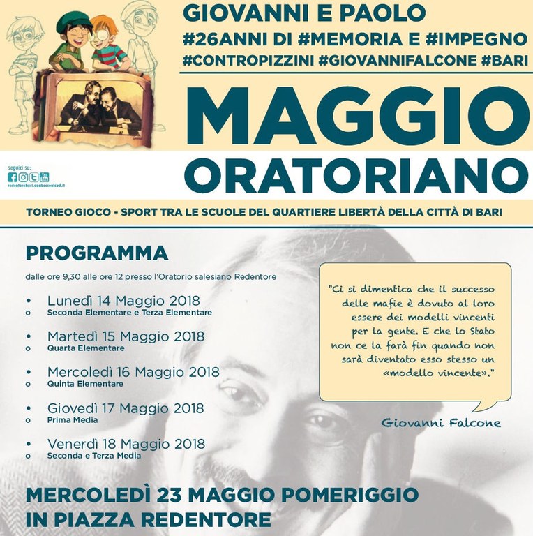 La festa e la lotta alla mafia al Redentore