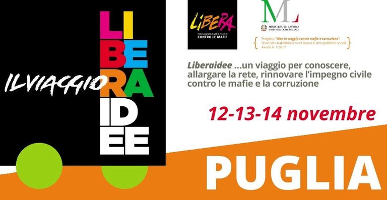 LiberaIdee, tappe pugliesi del viaggio di Libera