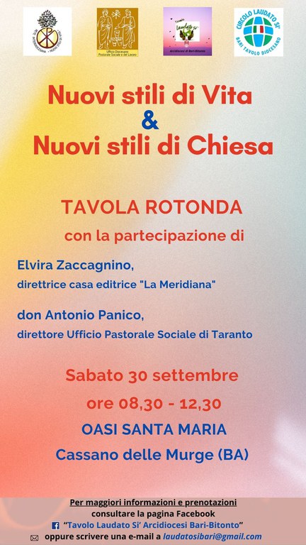 Nuovi stili di Vita & Nuovi stili di Chiesa