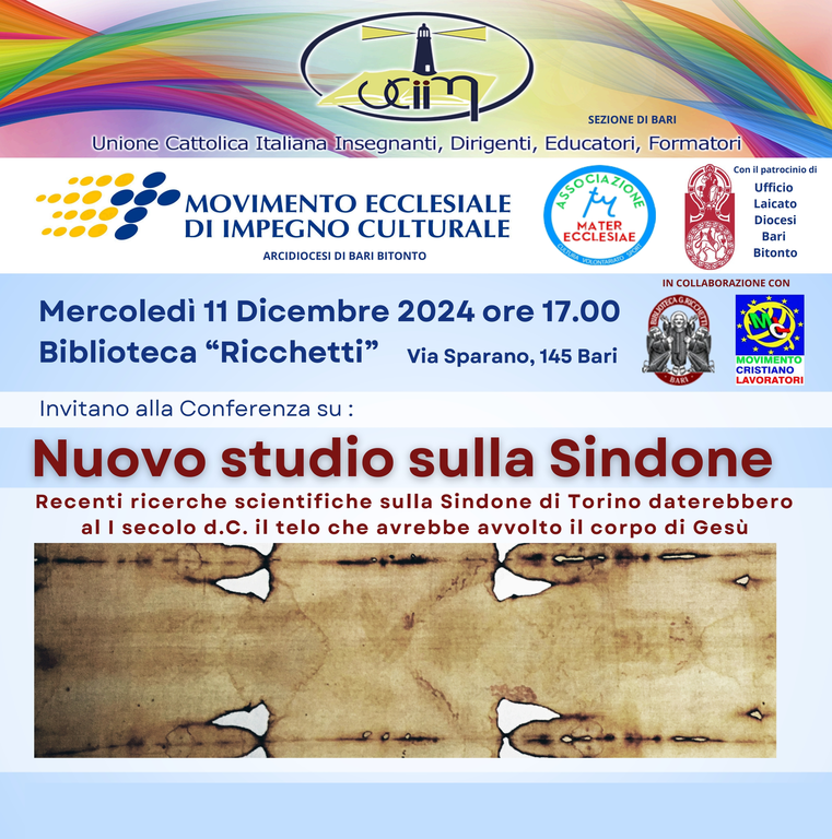 Nuovo studio sulla Sindone