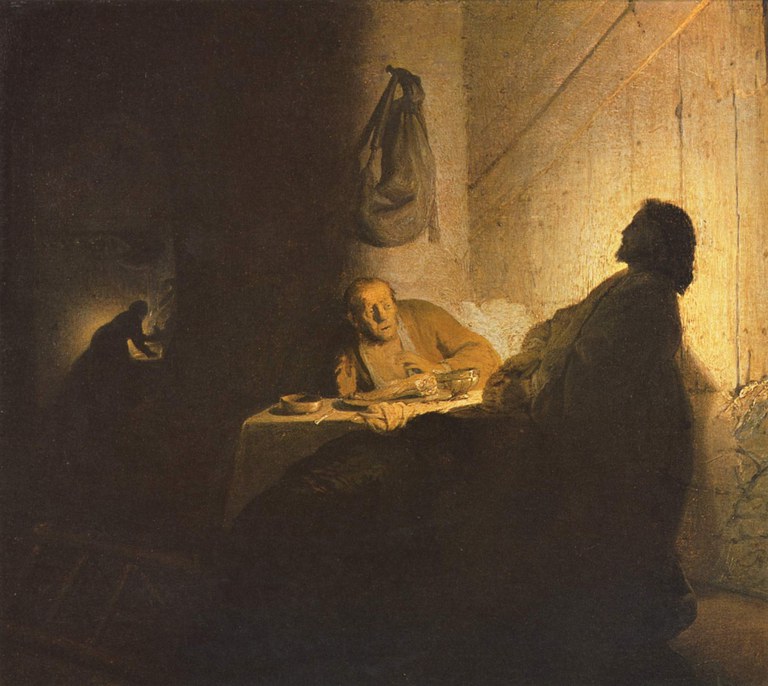 Cena di Emmaus di Rembrant Museo Jacquart- Andrè di Parigi