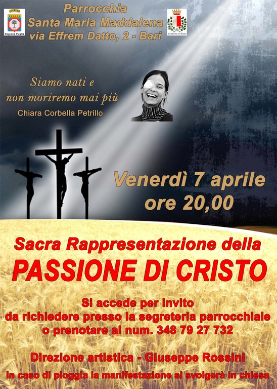 Passione Vivente nella Parrocchia S. Maria Maddalena in Bari