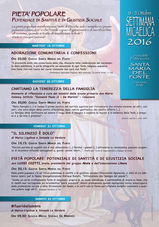 «Pietà popolare: potenziale di santità e di giustizia sociale»