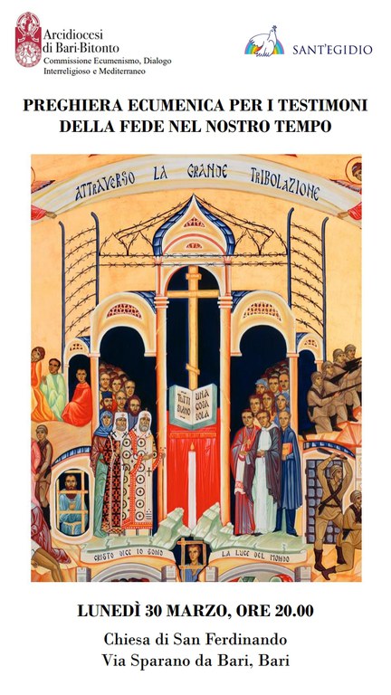 Preghiera ecumenica per i testimoni della fede nel nostro tempo