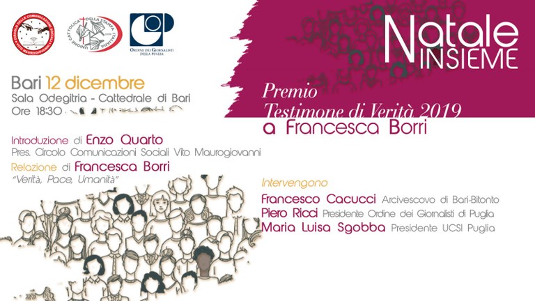 Premio "Testimoni dì Verità 2019"