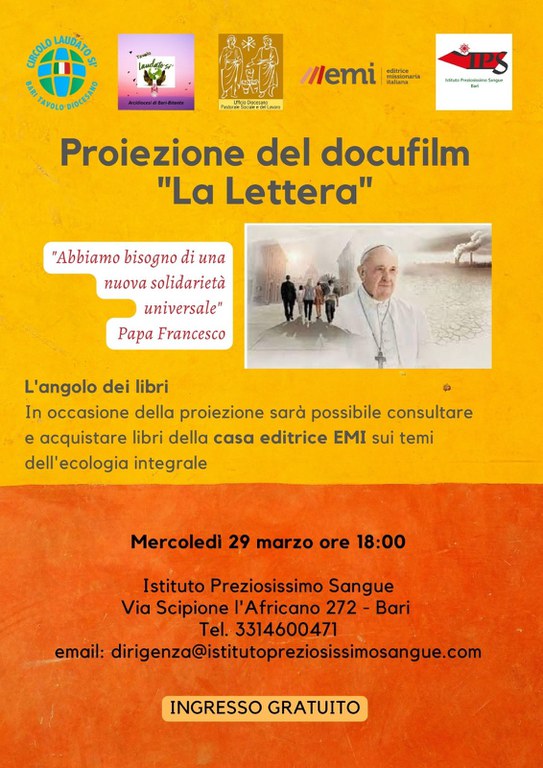 Proiezione del docufilm “La Lettera”
