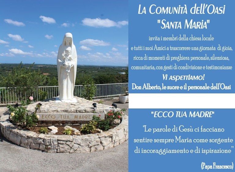 "Santissimo nome di Maria". Festa all'Oasi di Cassano