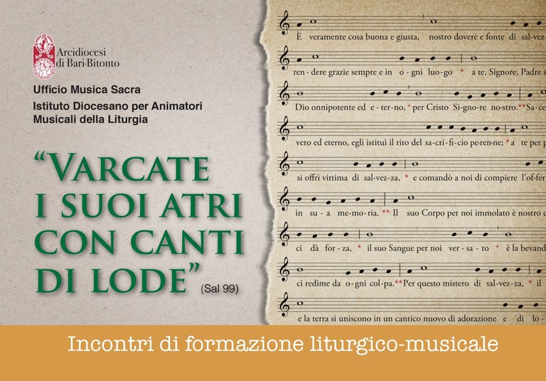 "Varcate i suoi atri con canti di lode" (Sal 99)