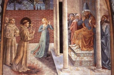 San Francesco e il sultano al-Kamil (affresco di Benozzo Gozzoli)