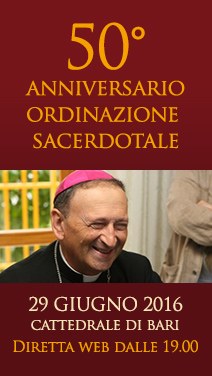 Banner diretta anniversario ordinazione Vescovo