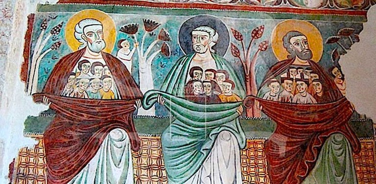 Pittore Abruzzese, Serie di Patriarchi, Chiesa di Santa Maria ad Cryptas, tra il 1264 e il 1283, Fossa (L’Aquila)