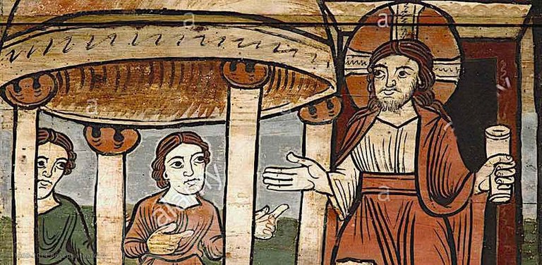 Pannello del soffitto dipinto, Chiesa di san Martino, Zillis (svizzera),1109-1114