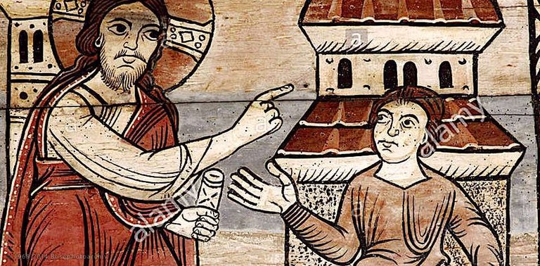 Pannello del soffitto dipinto, Chiesa di san Martino, Zillis (svizzera),1109-1114
