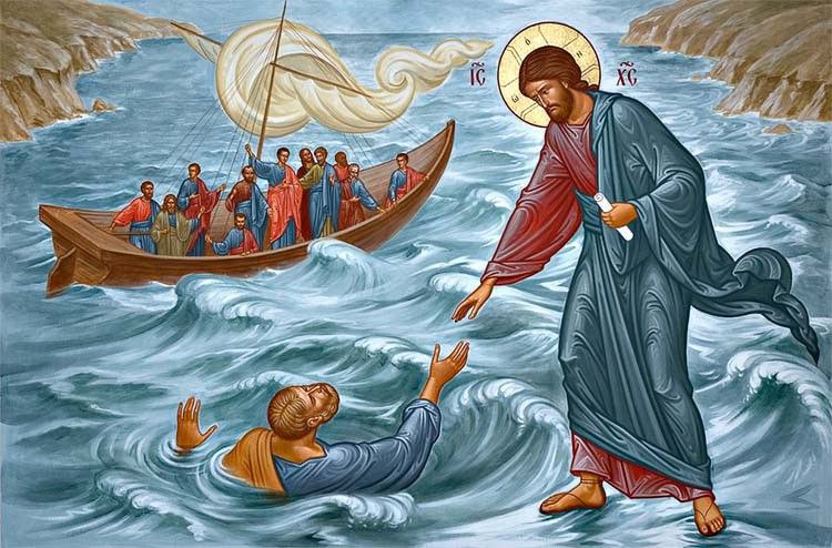 XIX Domenica del tempo Ordinario anno A. Nella bufera Dio stende la sua mano verso di noi