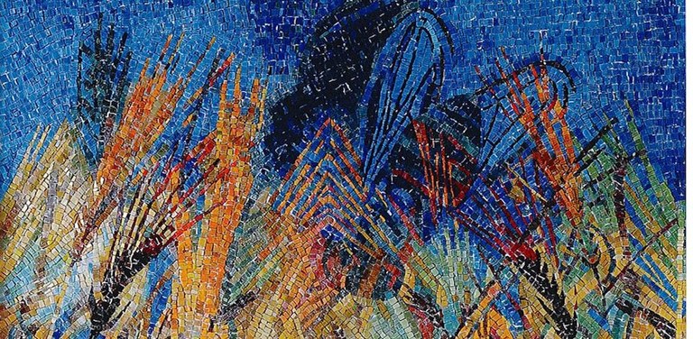 Mosaico realizzato per il progetto di arte pubblica di Tornareccio (Chieti)
