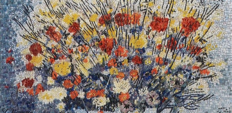 Mosaico realizzato per il progetto di arte pubblica di Tornareccio (Chieti)
