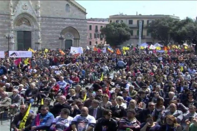 Un'immagine della Giornata per le vittime innocenti delle mafie dello scorso anno