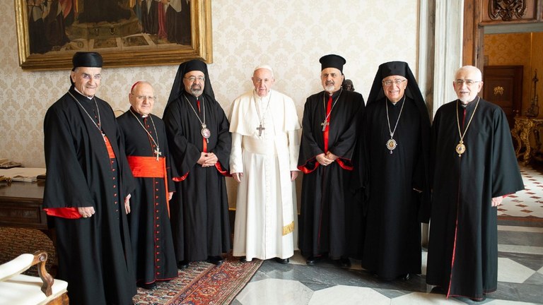 I patriarchi del Medio Oriente in udienza dal Papa (ANSA)