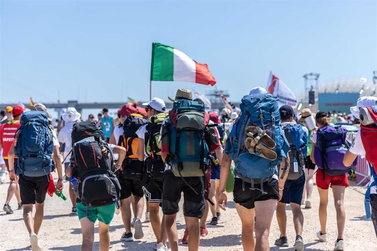 Pellegrini italiani alla Gmg di Lisbona nell'agosto 2023 - Siciliani