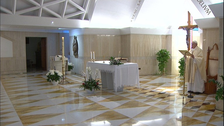 Papa Francesco celebra la Messa a Santa Marta (29 aprile 2020)