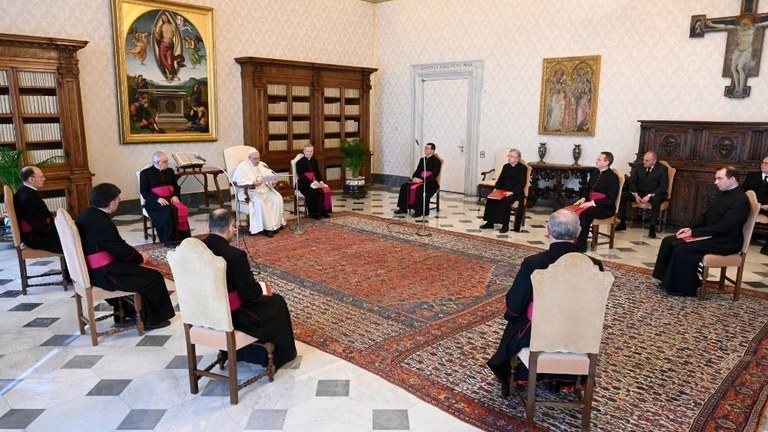 L'udienza genrale di Papa Francesco nella Biblioteca apostolica