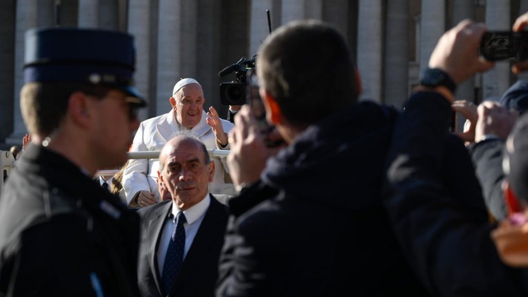 Papa Francesco all'udienza generale