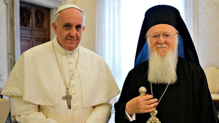 Il Patriarca Bartolomeo con Papa Francesco