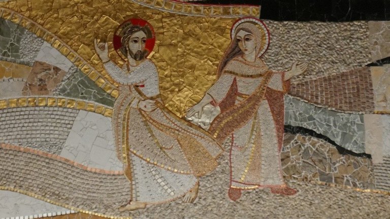 Cristo Risorto e Maria Maddalena, Centro Aletti, chiesa di Santa Maria Madre della Chiesa a Saragozza