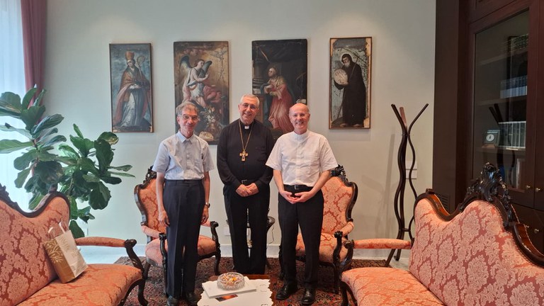 Mons. Satriano incontra don Domenico Soliman, Superiore Generale della Società San Paolo