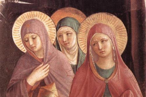 Benozzo Gozzoli, Donne al sepolcro, particolare, 1440-1441, Firenze, Convento di San Marco