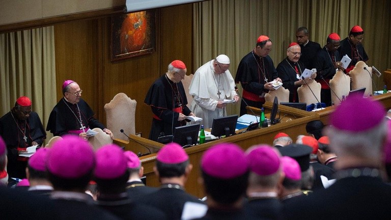 Una immagine del Sinodo dei Vescovi del 2018